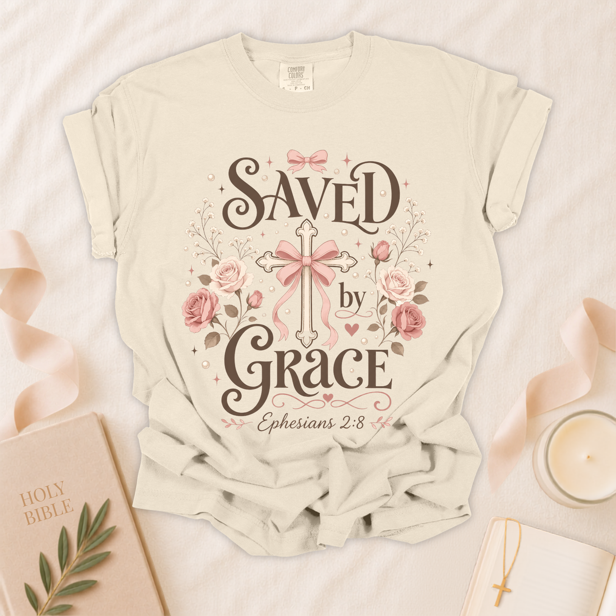 Saved by Grace Christian T-Shirt