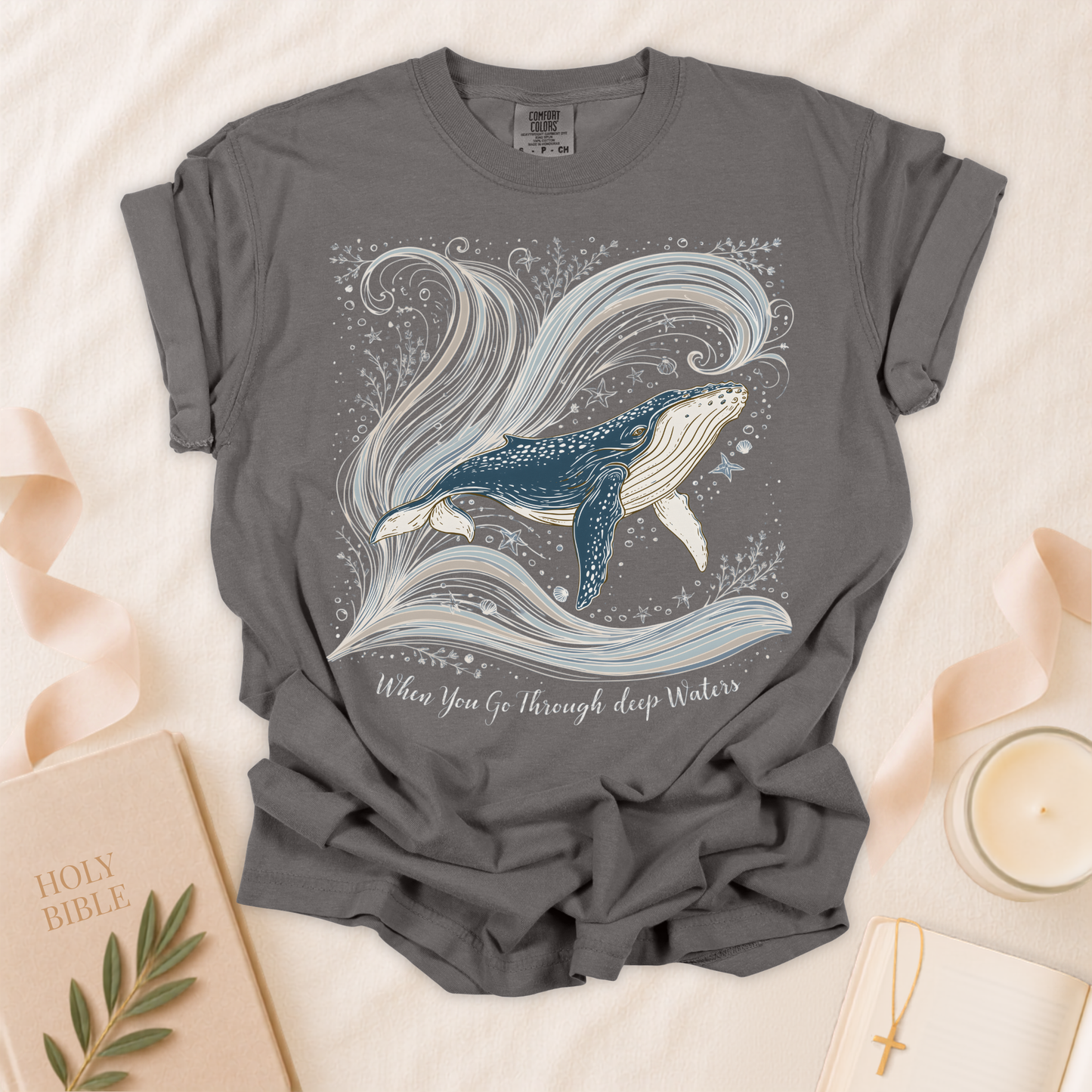 When You Go Through Deep Waters Christian T-Shirt