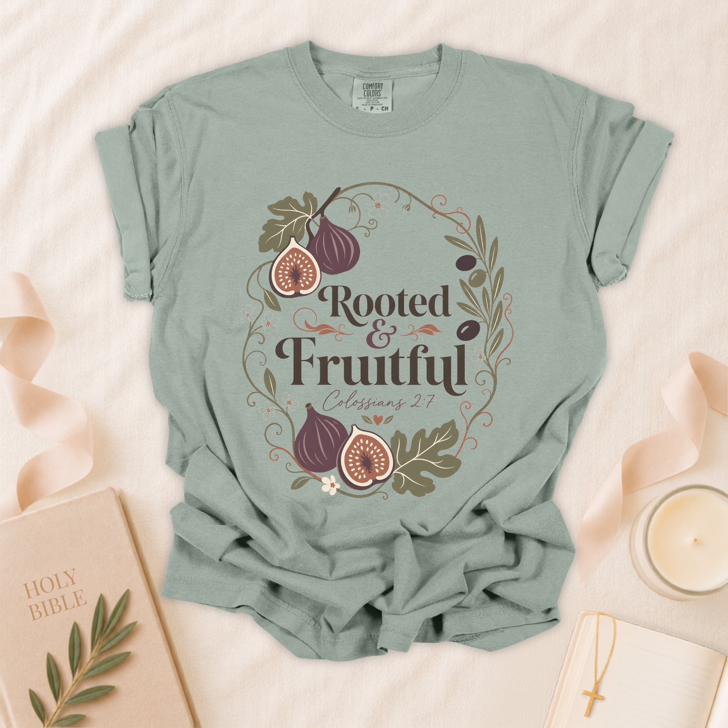 Rooted and Fruitful Christian T-shirt