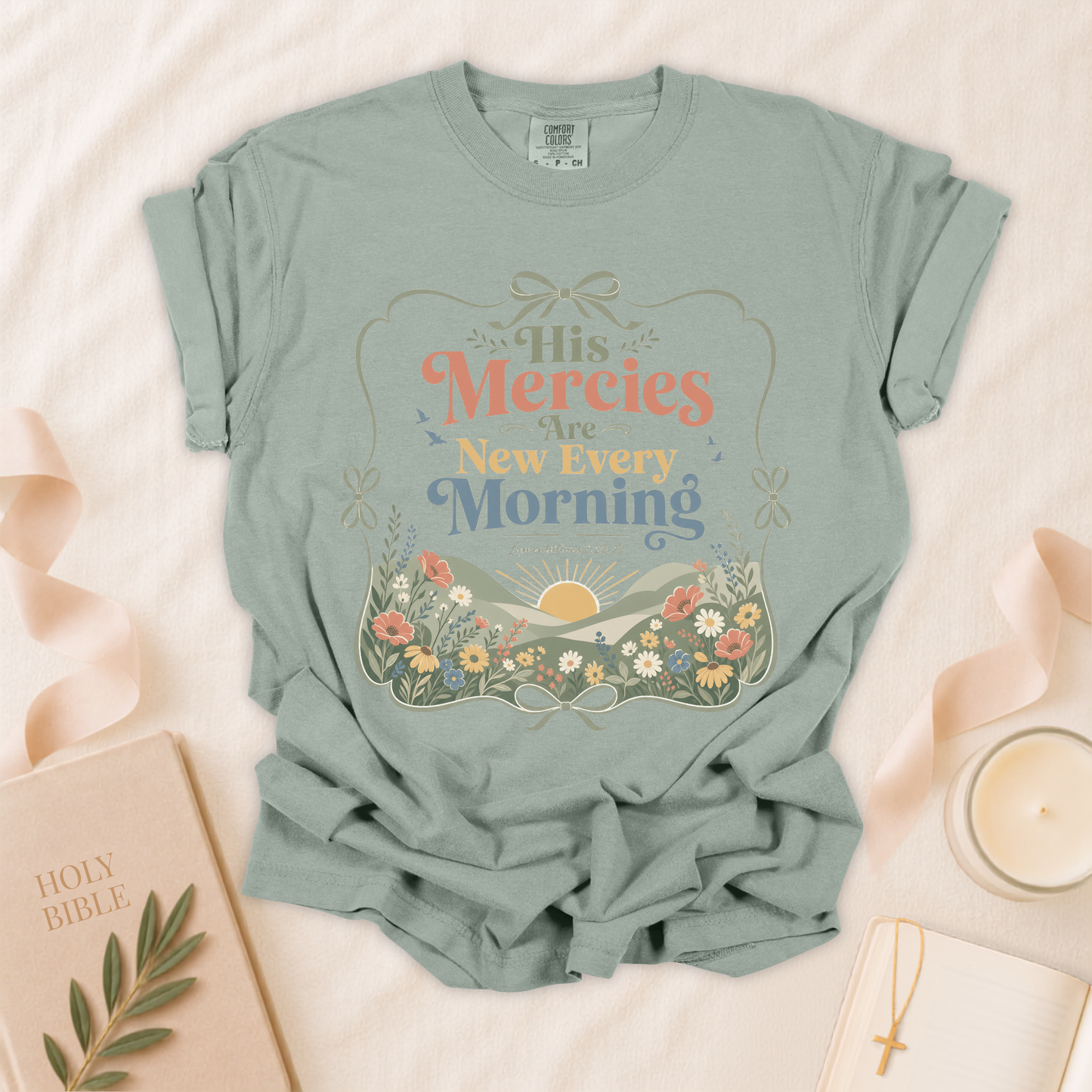 His Mercies Are New Every Morning Christian T-Shirt