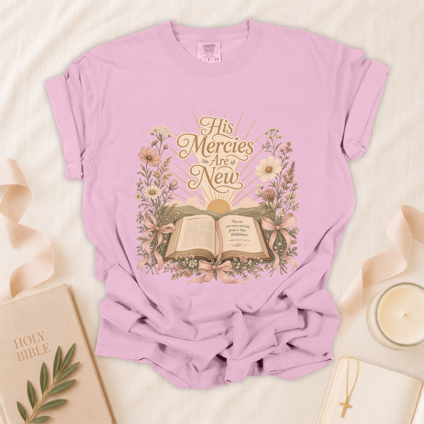 His Mercies Are New Every Morning Christian T-Shirt