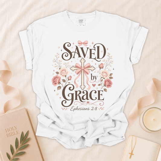 Saved by Grace Christian T-Shirt