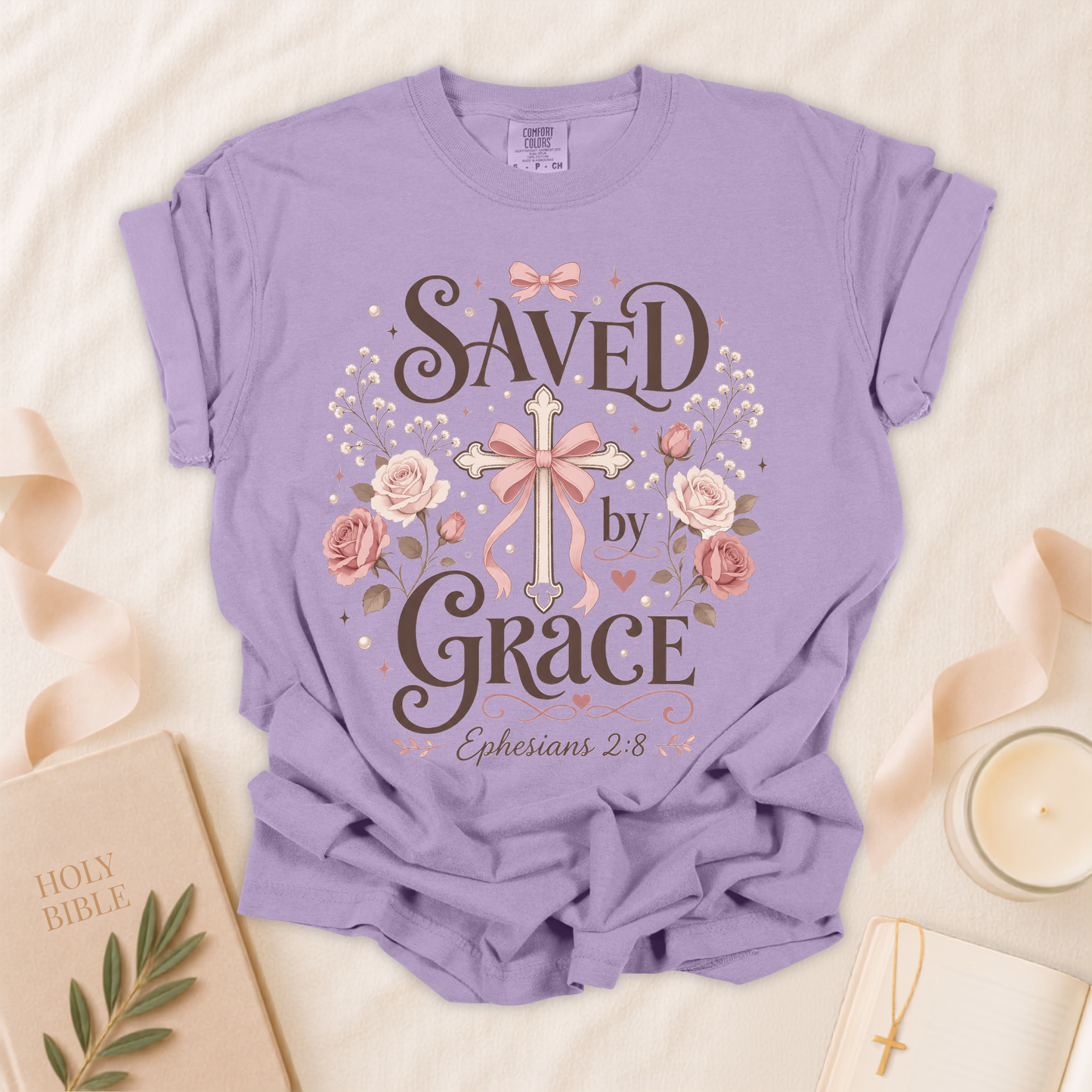 Saved by Grace Christian T-Shirt