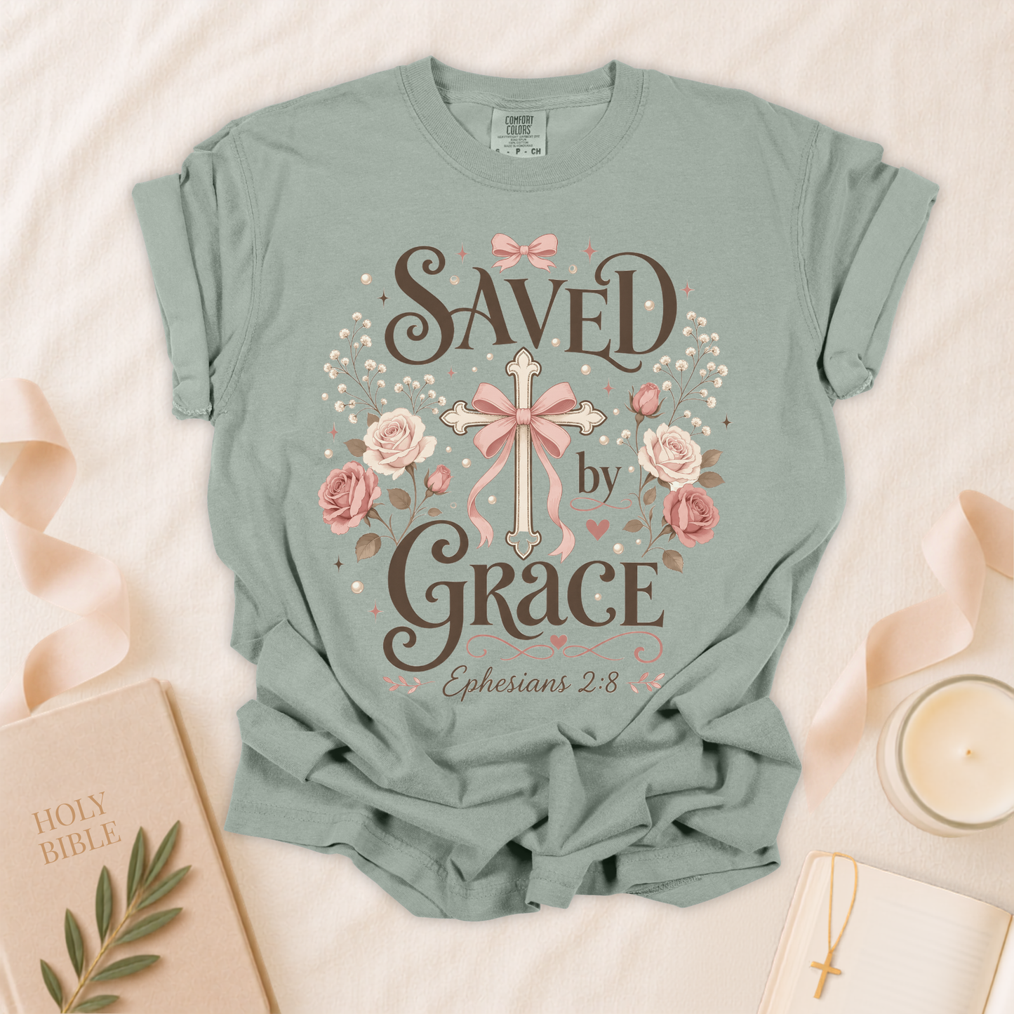 Saved by Grace Christian T-Shirt