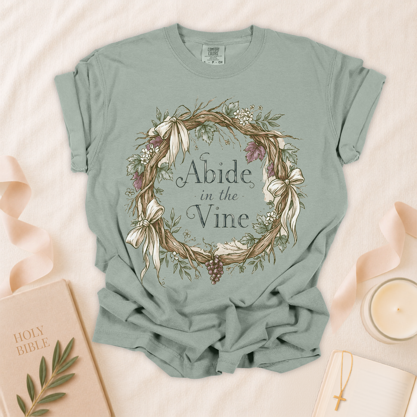 Abide in the Vine Christian T-shirt