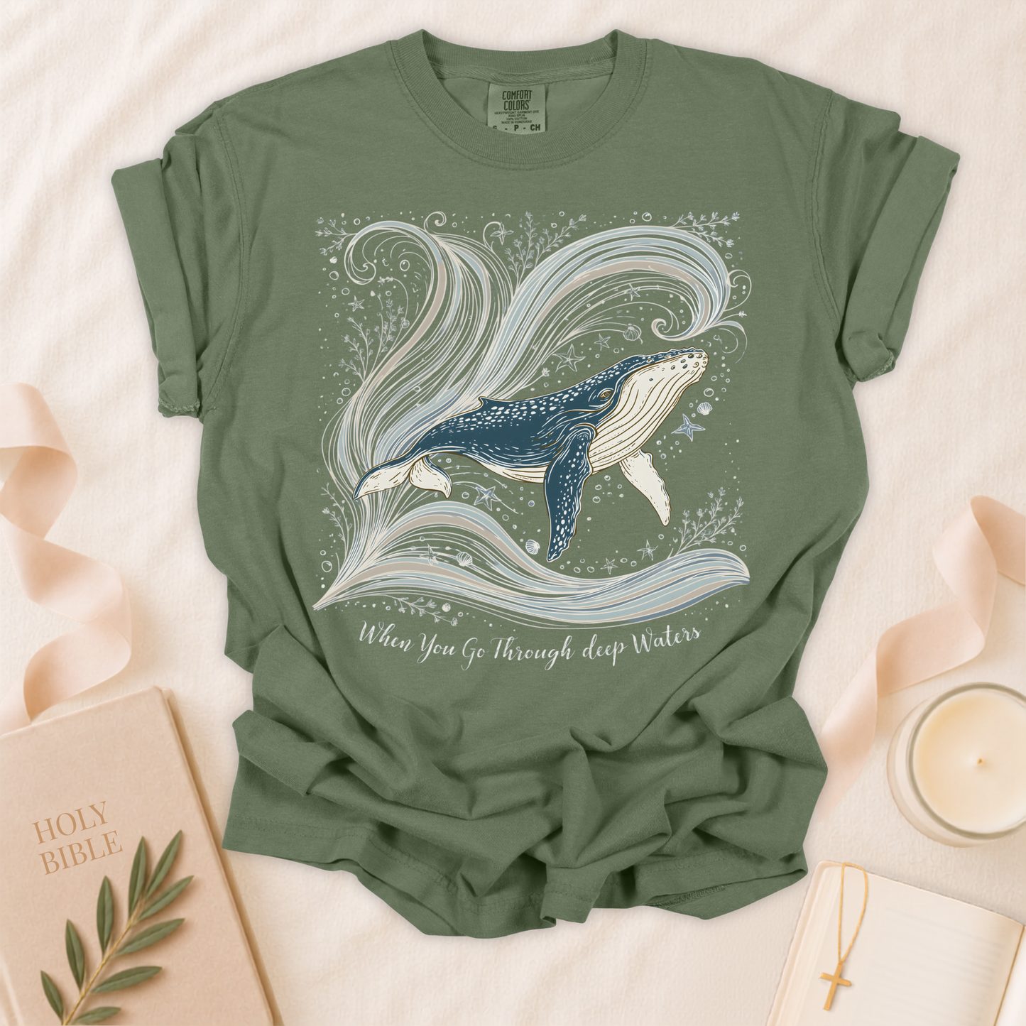When You Go Through Deep Waters Christian T-Shirt