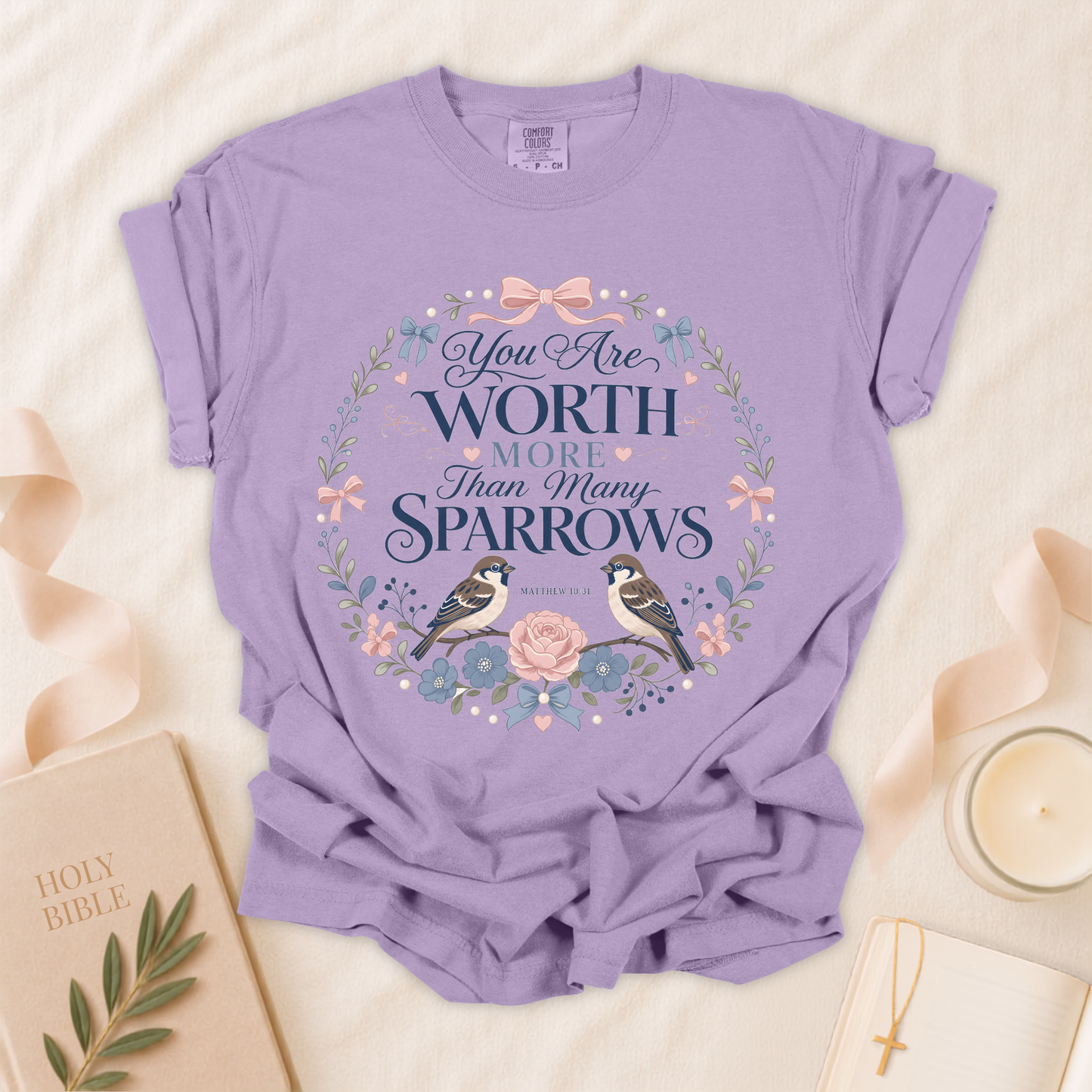 You Are Worth More Than The Sparrows Christian T-Shirt
