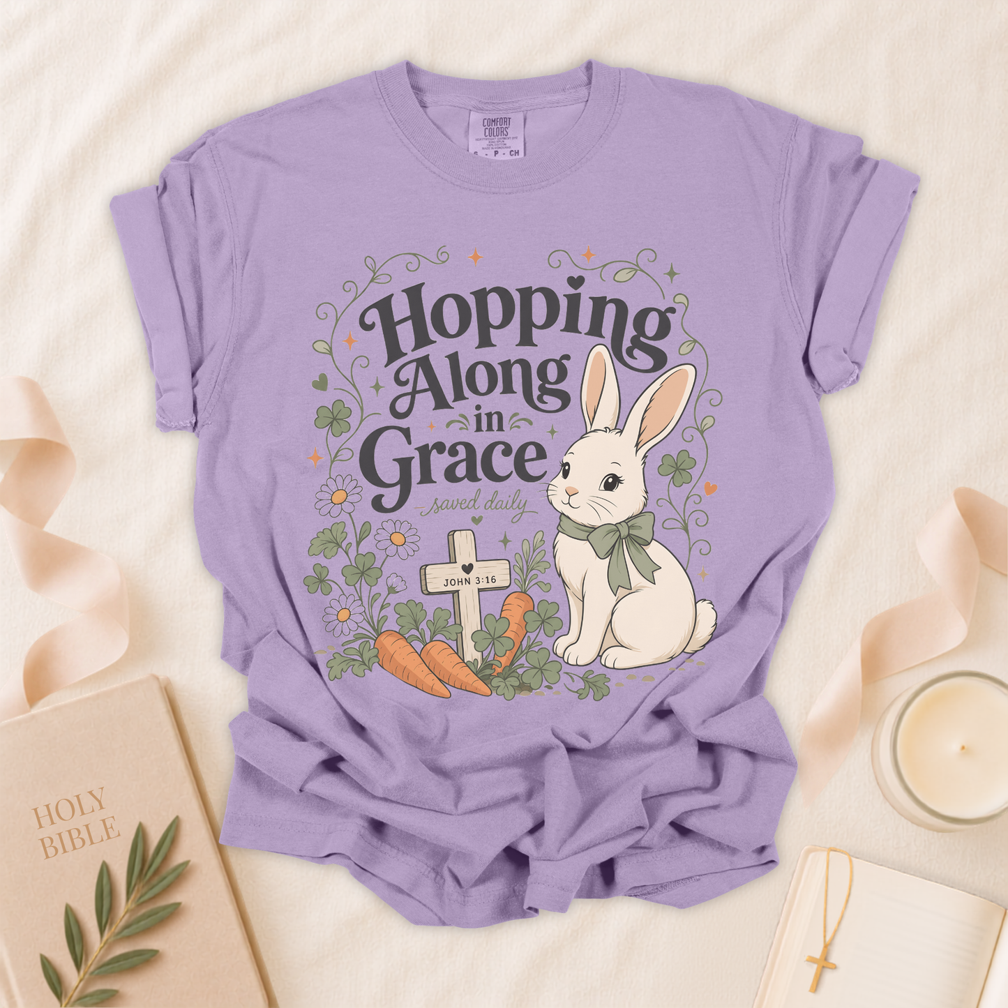 Hopping Along In Grace Christian T-Shirt