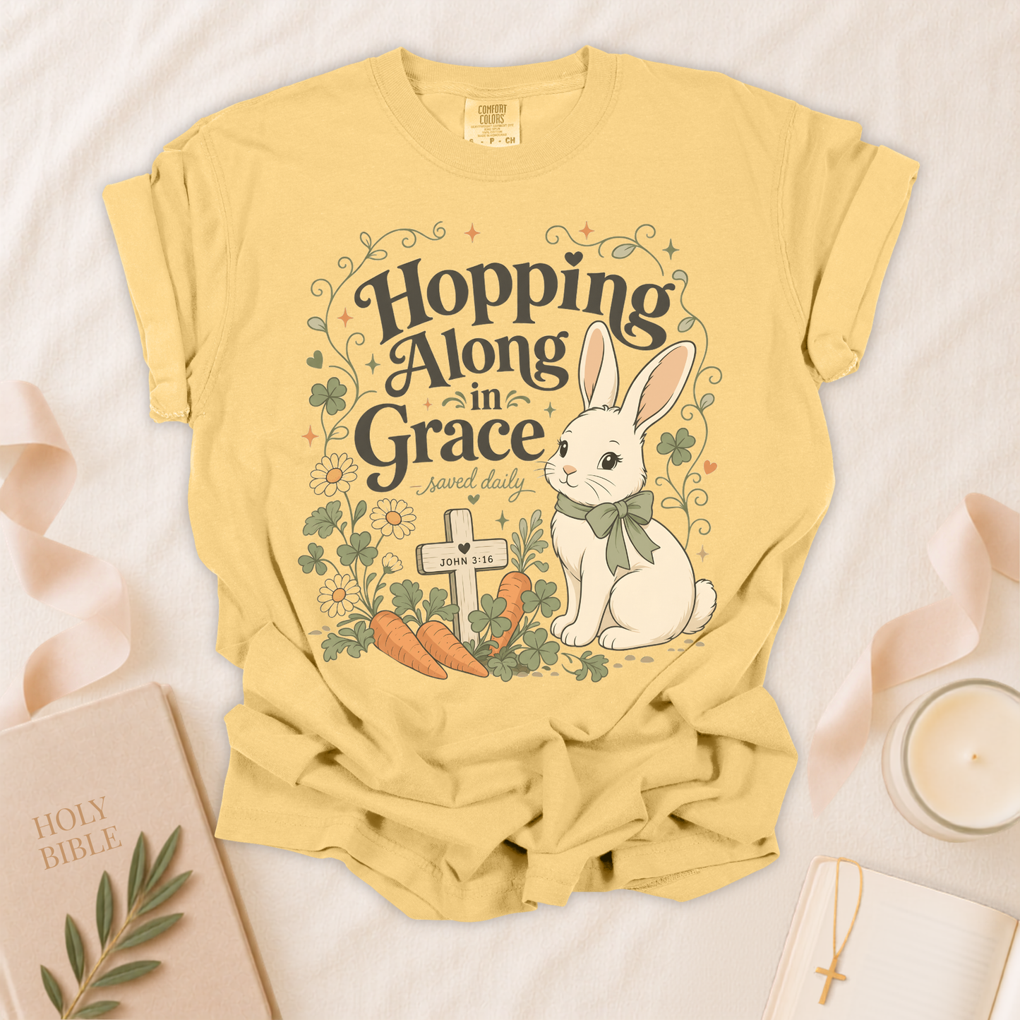 Hopping Along In Grace Christian T-Shirt