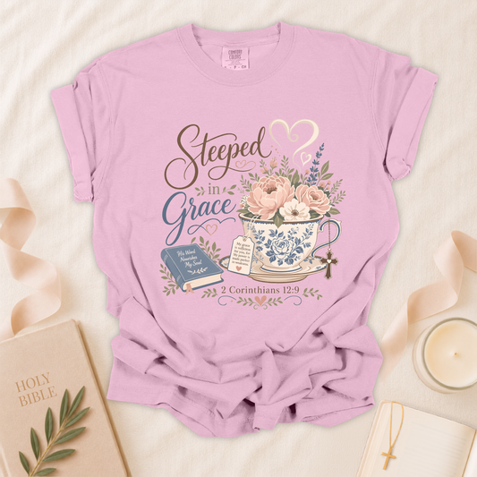 Steeped in Grace Christian T-Shirt