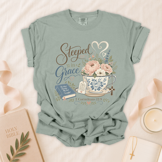 Steeped in Grace Christian T-Shirt