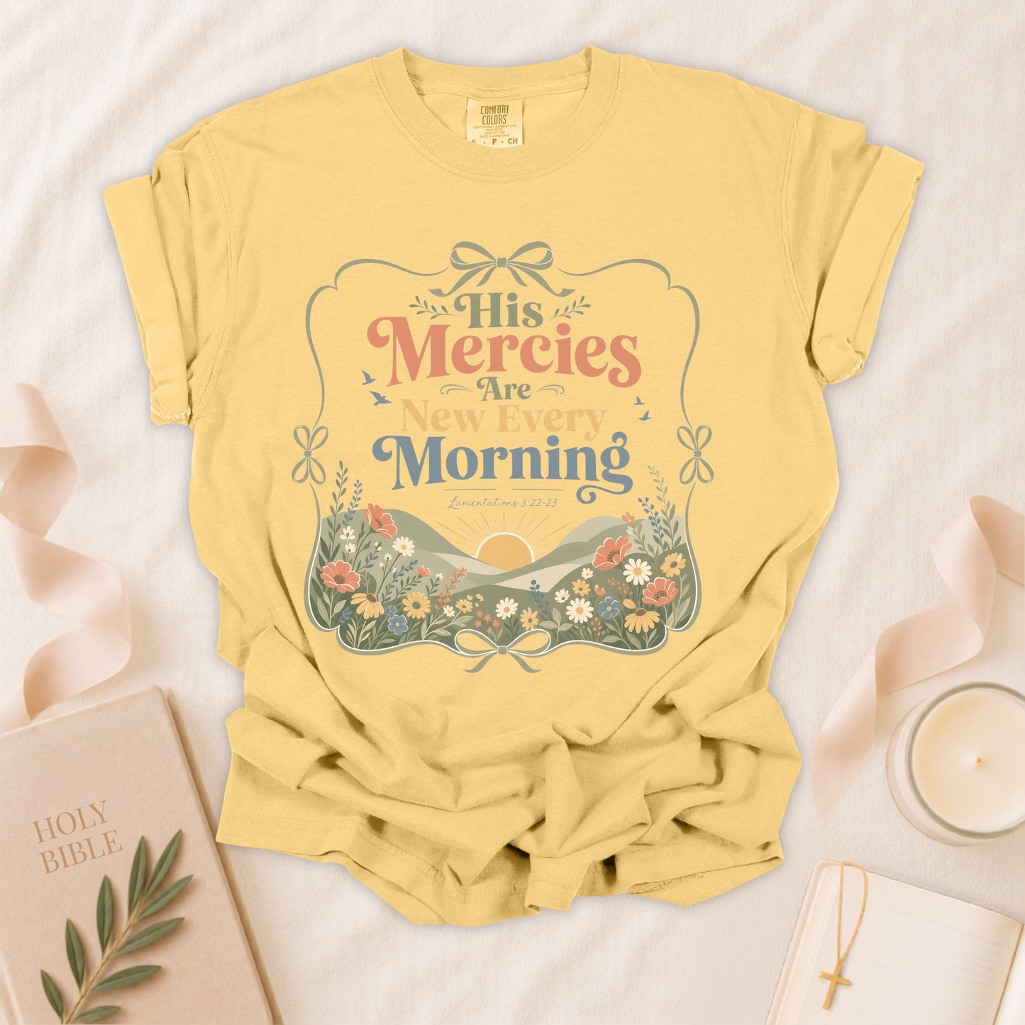 His Mercies Are New Every Morning Christian T-Shirt