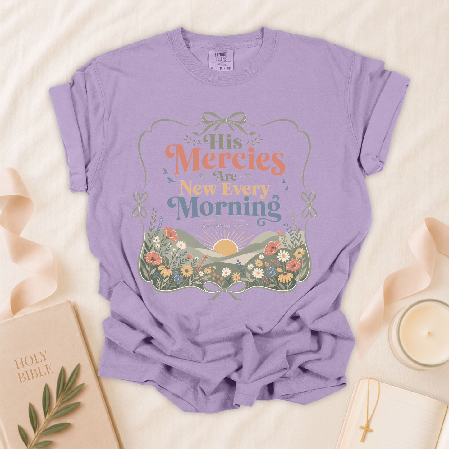 His Mercies Are New Every Morning Christian T-Shirt