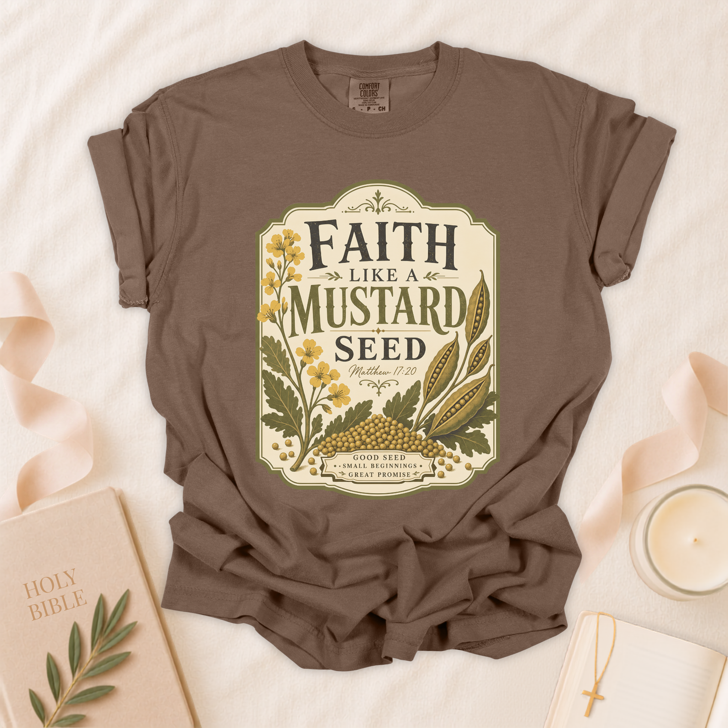Faith Like A Mustard Seed Christian T-Shirt