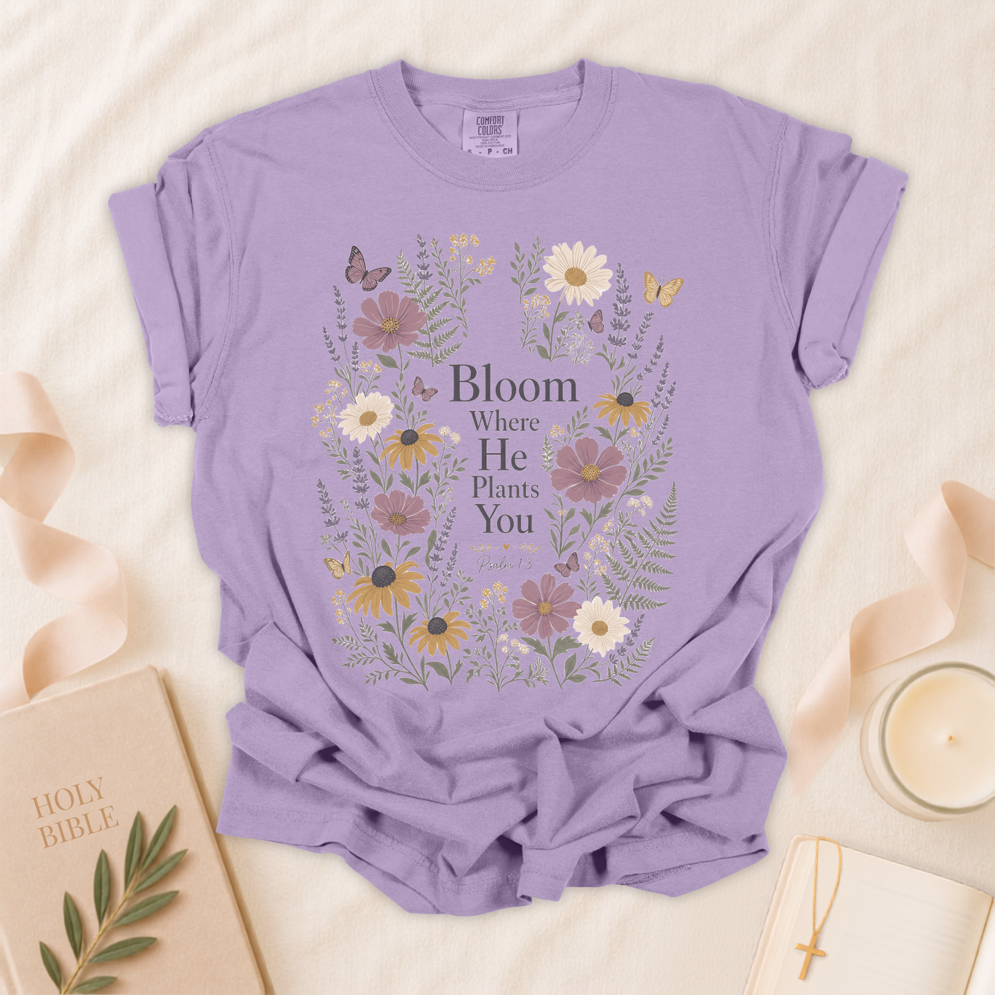 Bloom Where He Plants You Christian T-Shirt