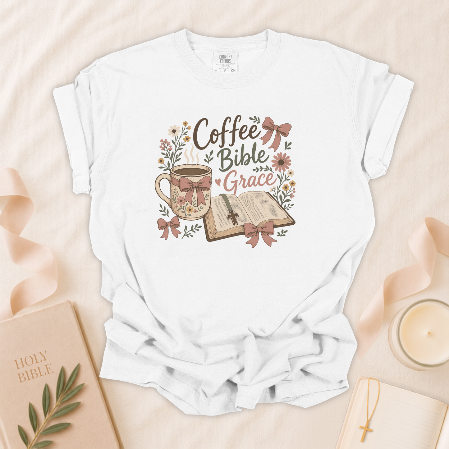 Coffee Bible Grace Christian T-Shirt