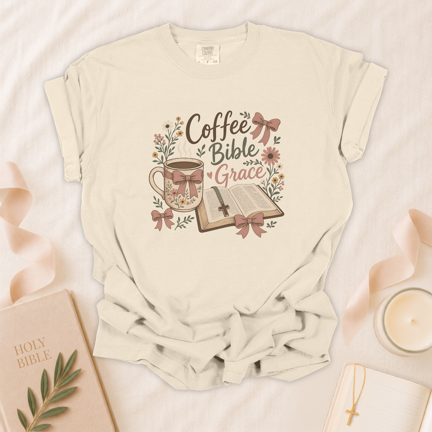 Coffee Bible Grace Christian T-Shirt