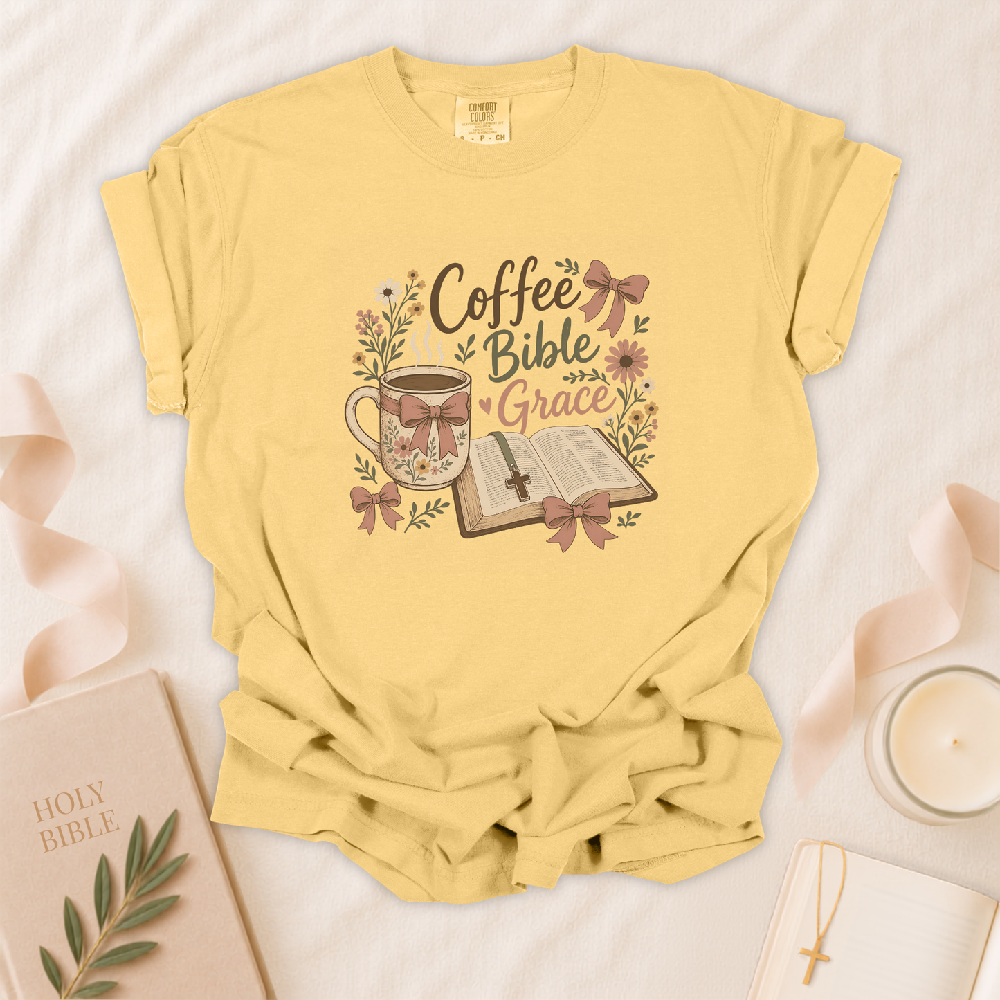Coffee Bible Grace Christian T-Shirt