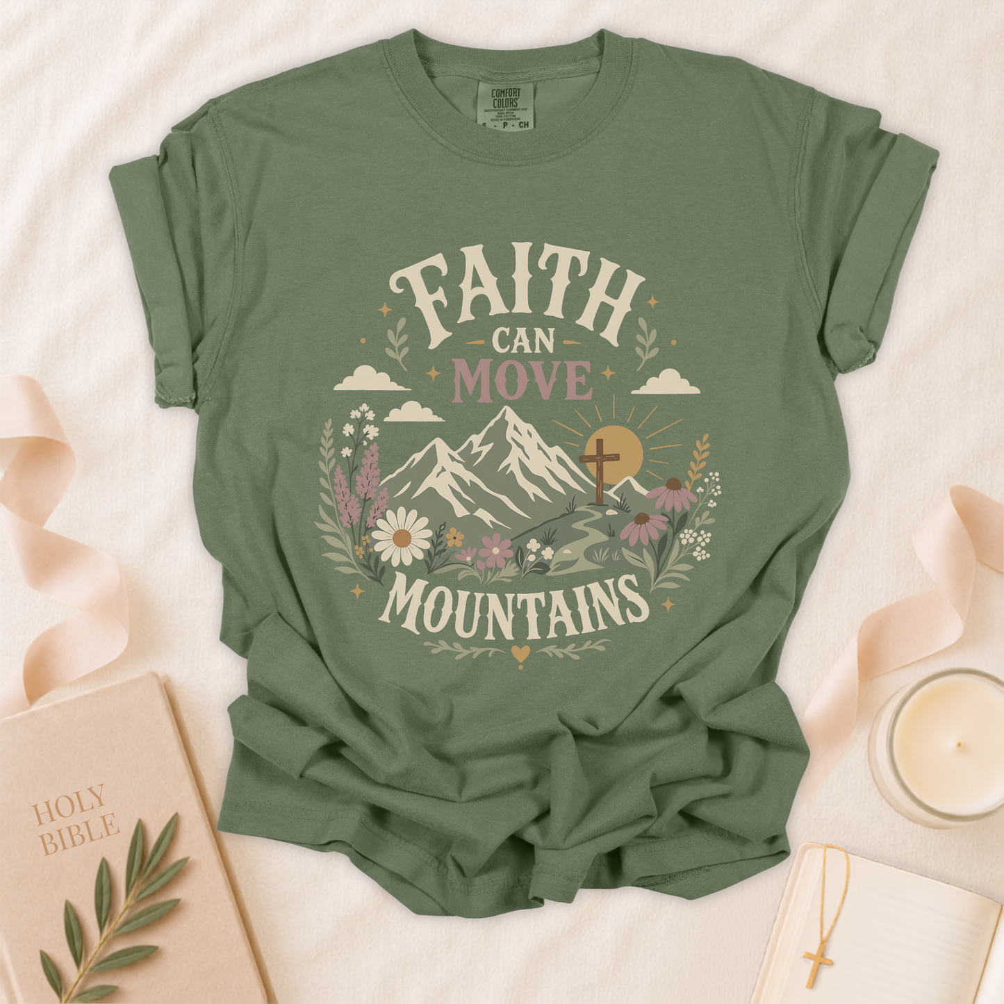 Faith Can Move Mountains Christian T-Shirt