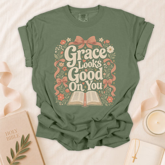 Grace Looks Good on You Christian T-Shirt