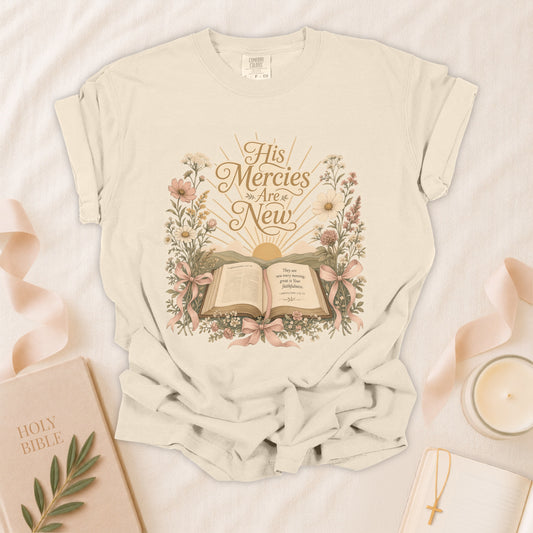 His Mercies Are New Every Morning Christian T-Shirt