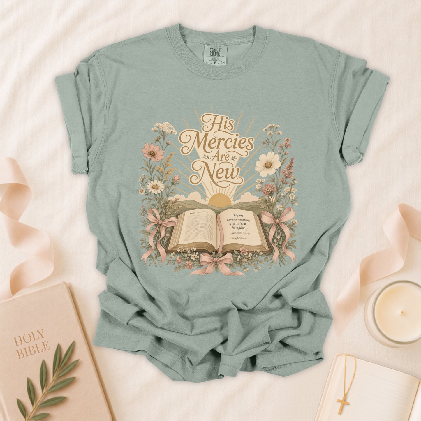 His Mercies Are New Every Morning Christian T-Shirt
