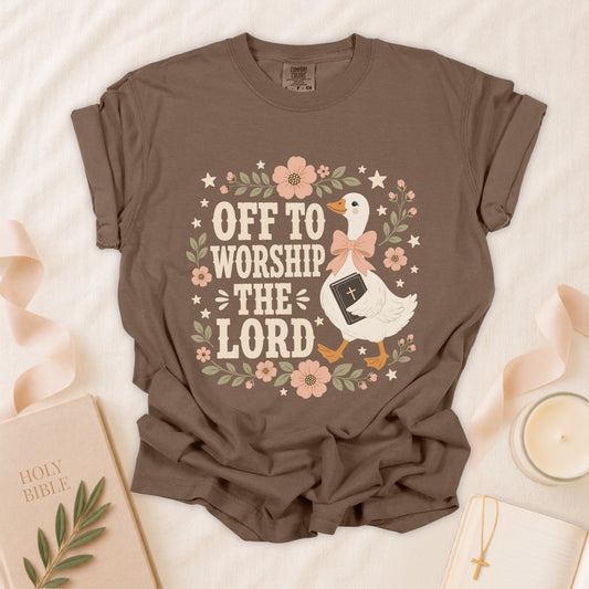 Off To Worship The Lord Christian T-Shirt