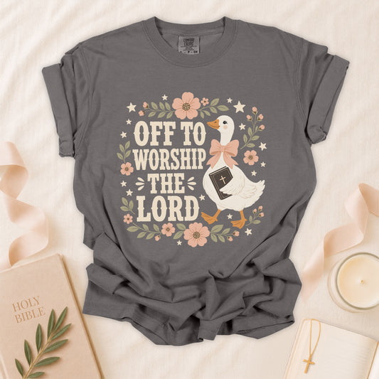 Off To Worship The Lord Christian T-Shirt