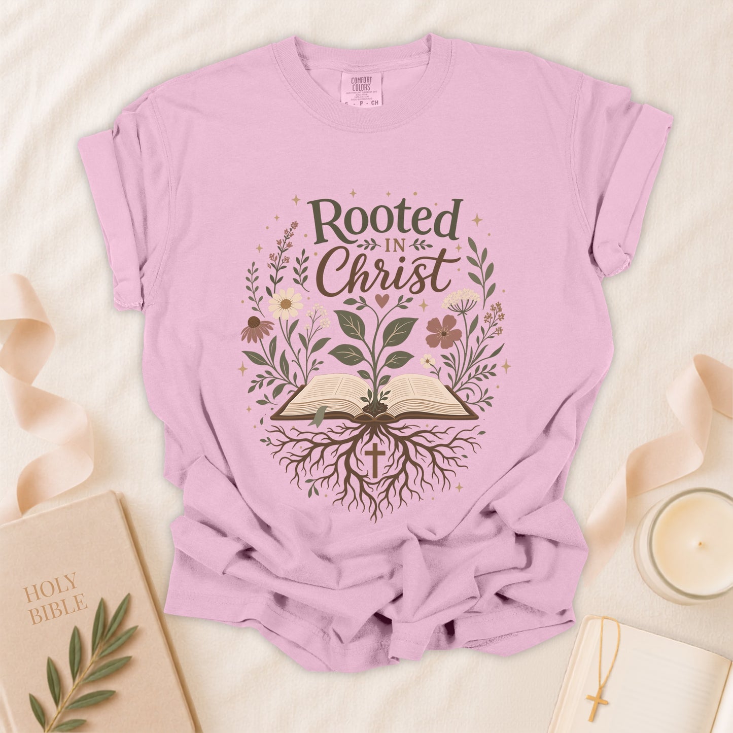 Rooted in Christ Christian T-Shirt