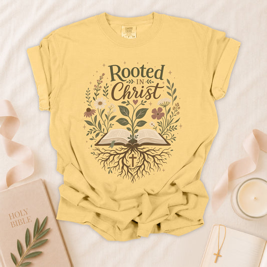 Rooted in Christ Christian T-Shirt