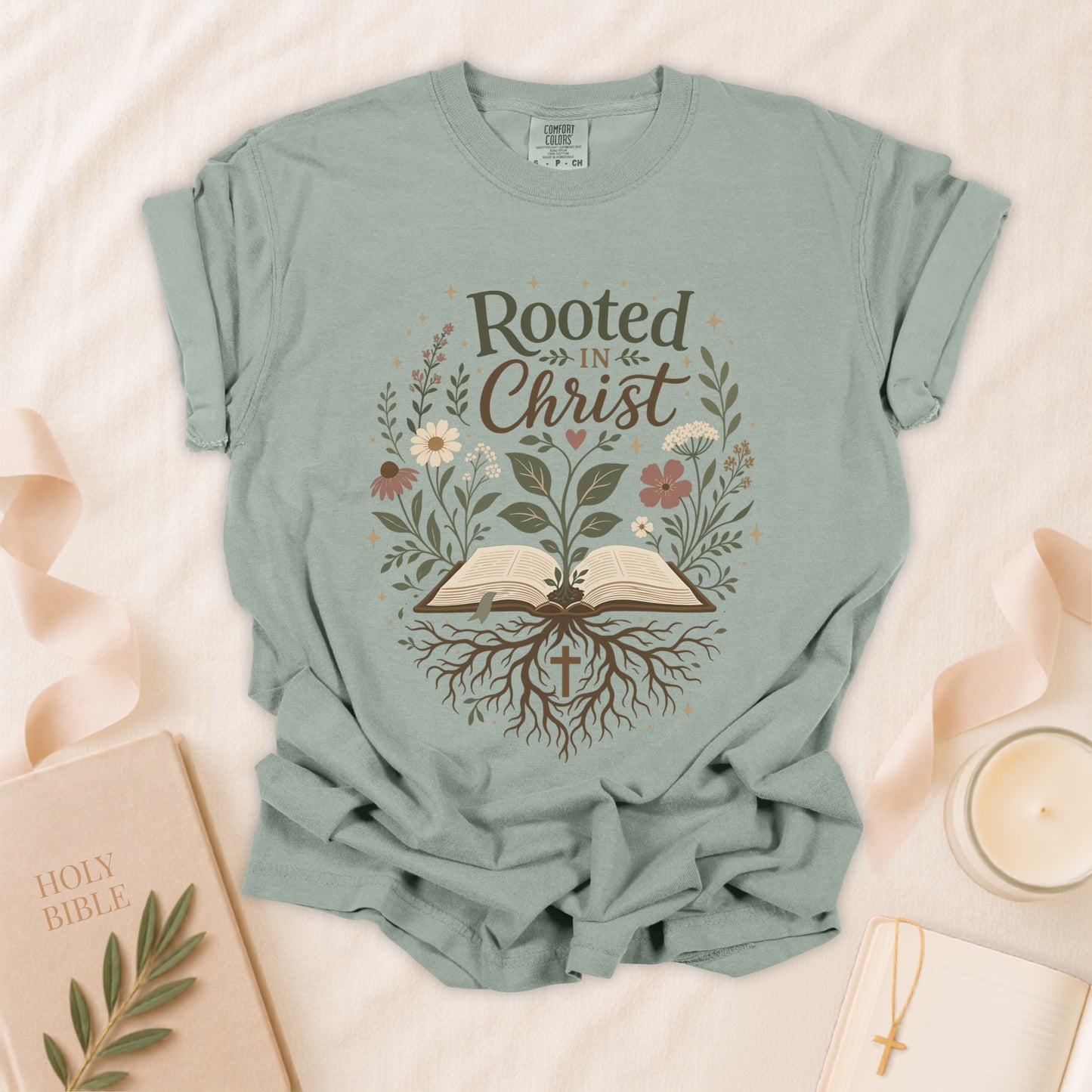 Rooted in Christ Christian T-Shirt