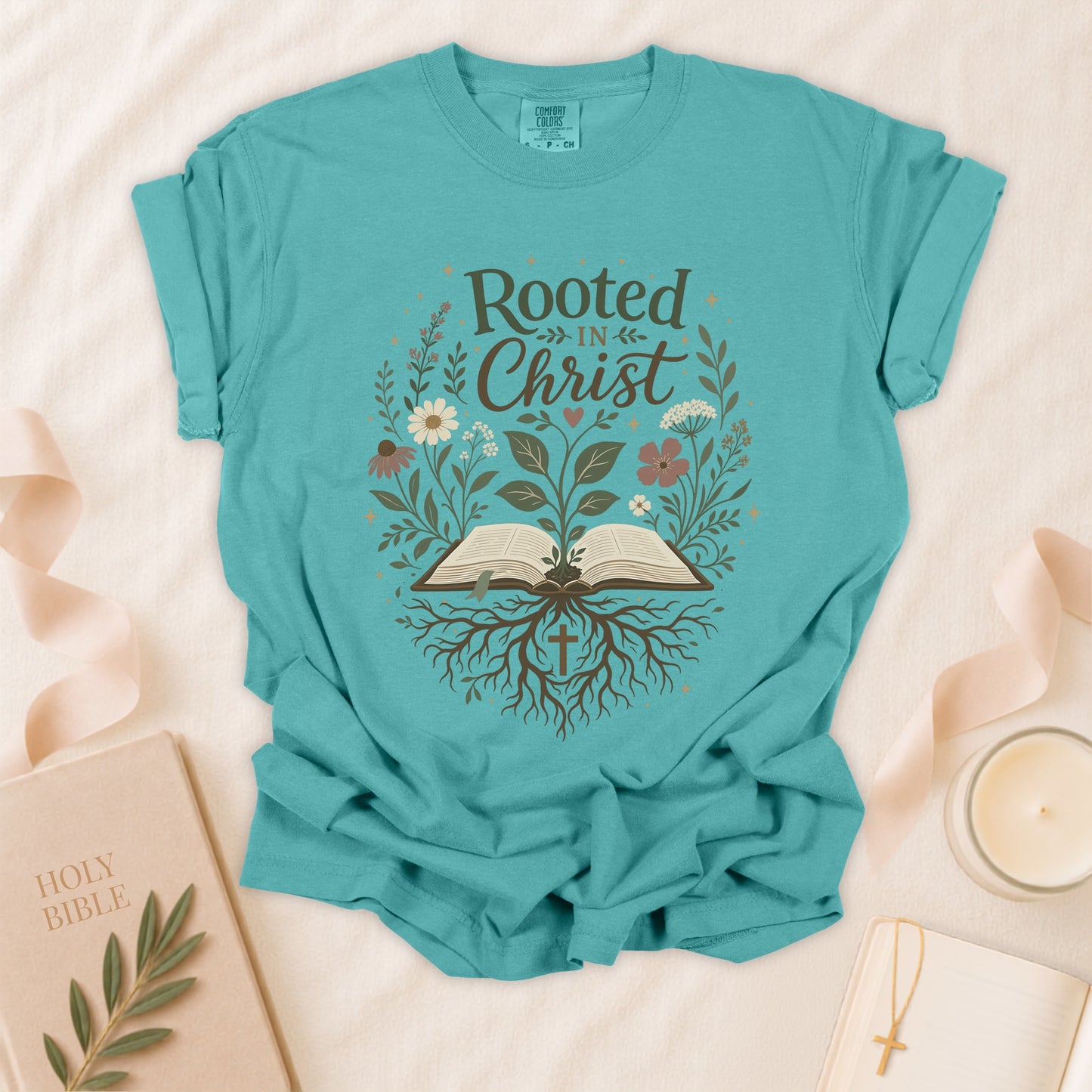 Rooted in Christ Christian T-Shirt