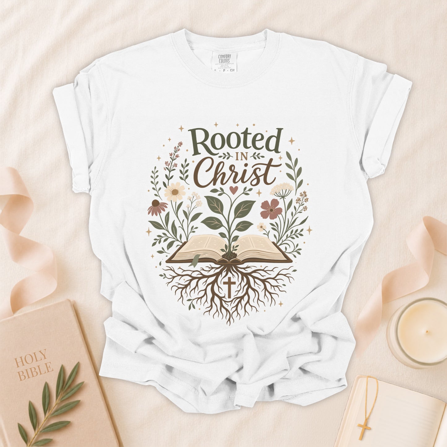 Rooted in Christ Christian T-Shirt