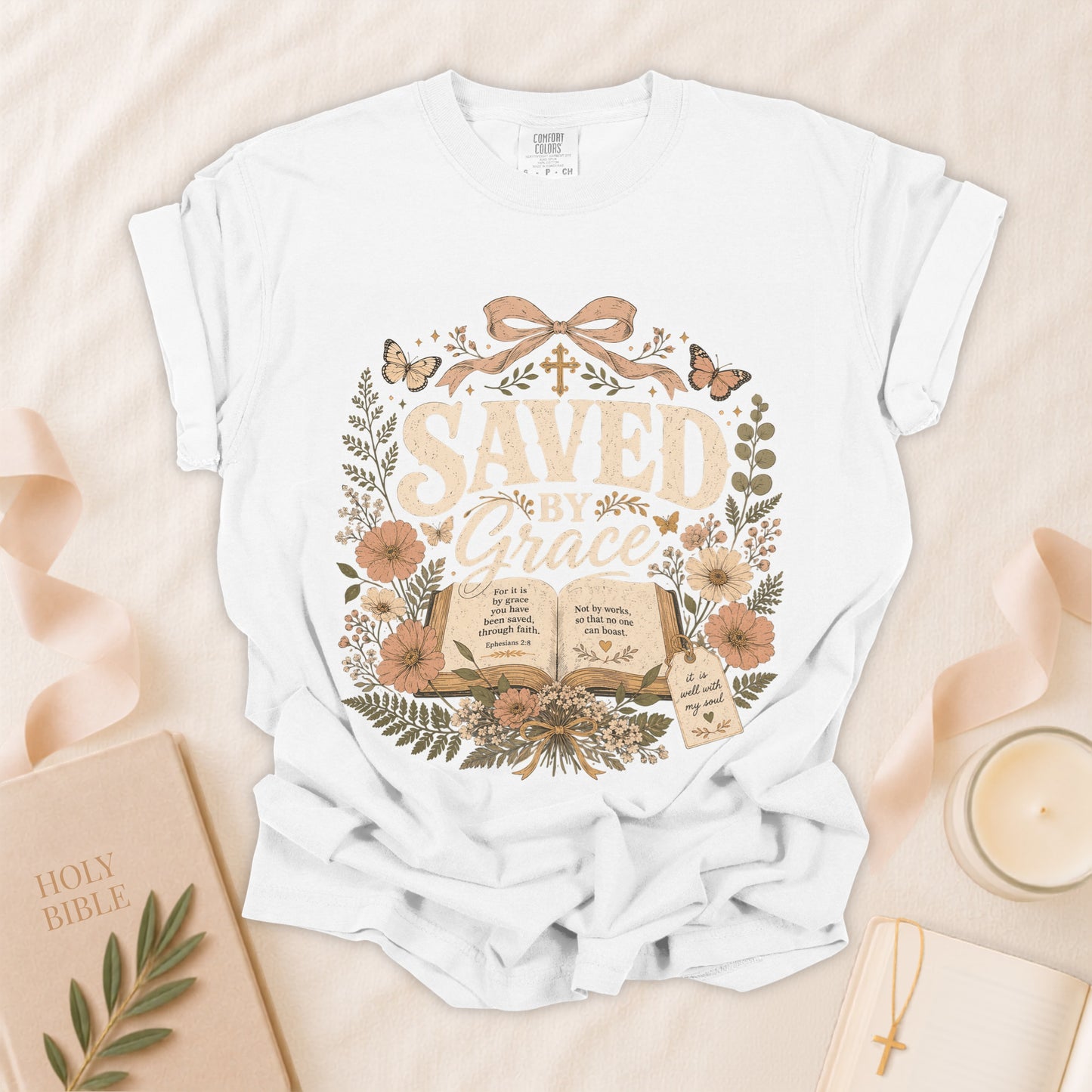 Saved by Grace Christian T-Shirt