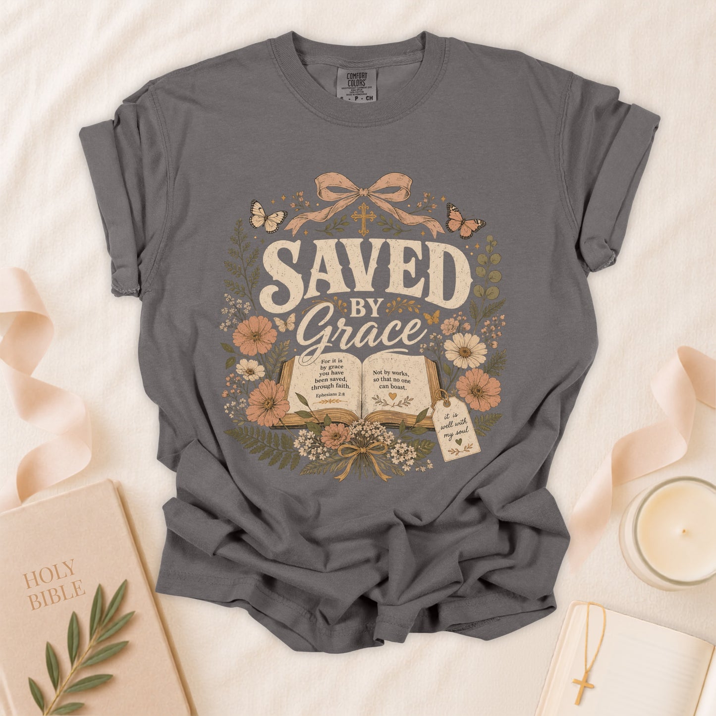 Saved by Grace Christian T-Shirt