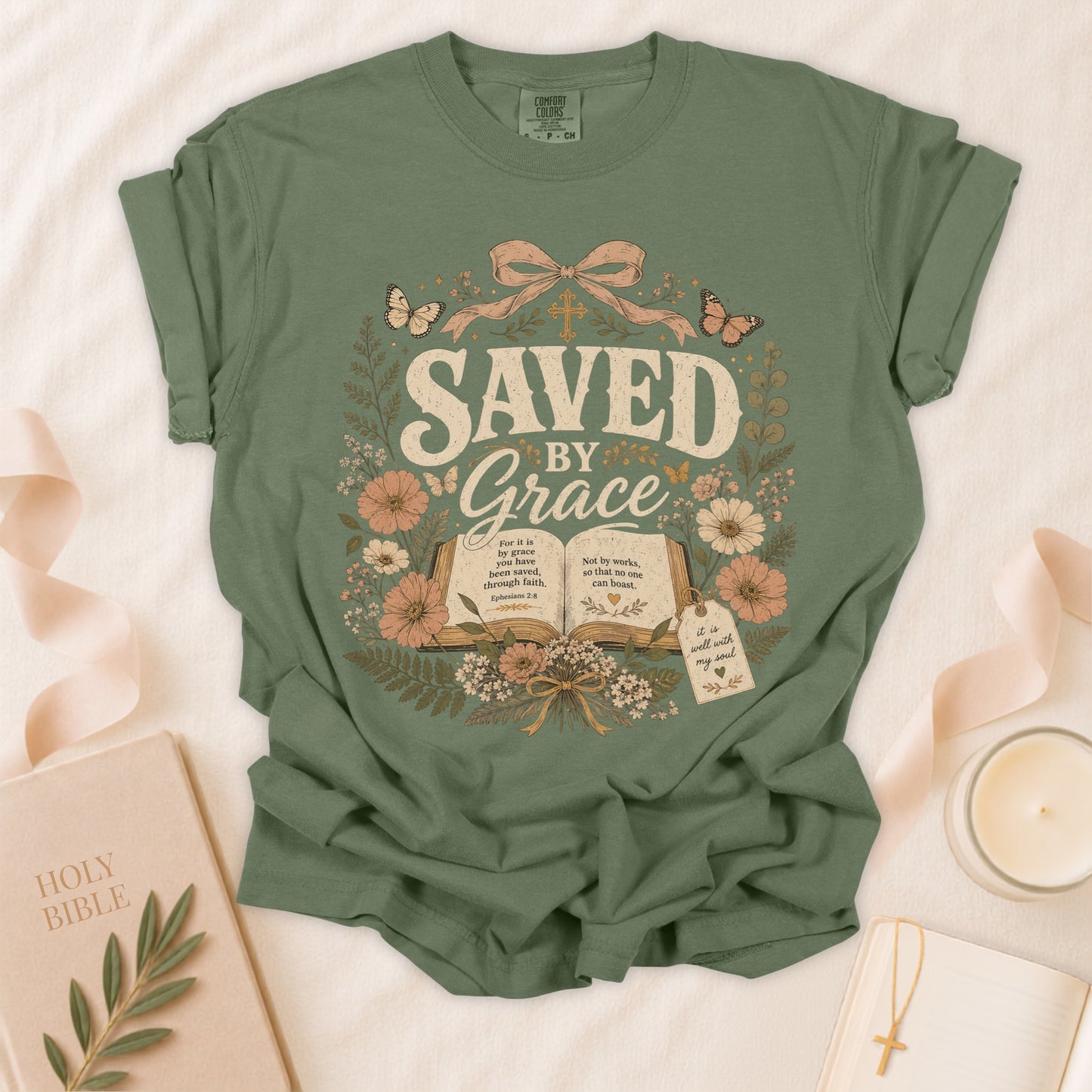 Saved by Grace Christian T-Shirt