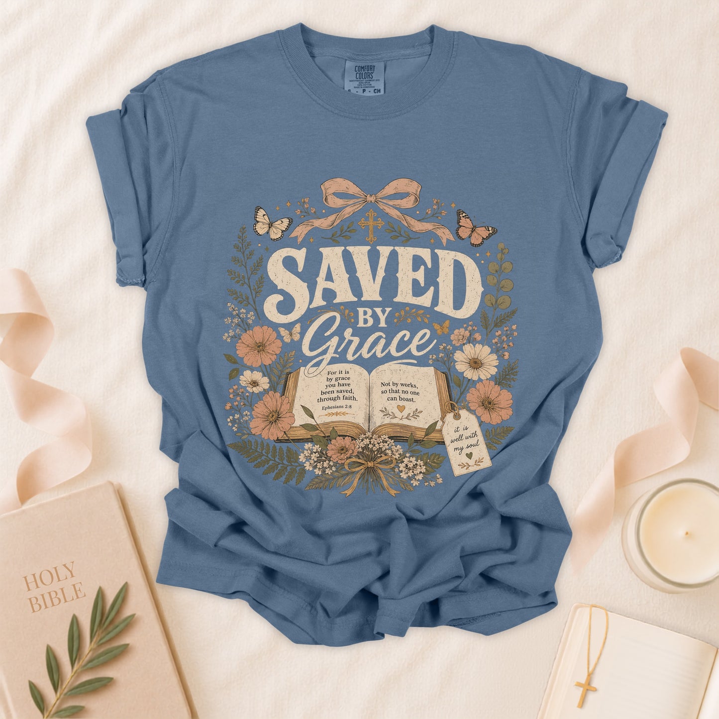 Saved by Grace Christian T-Shirt