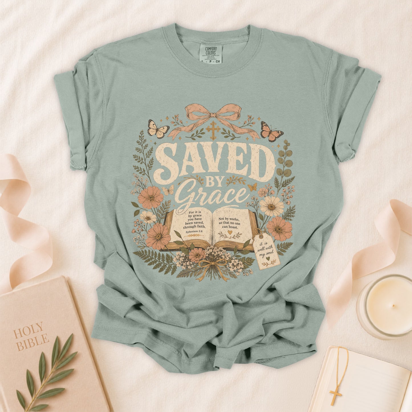 Saved by Grace Christian T-Shirt