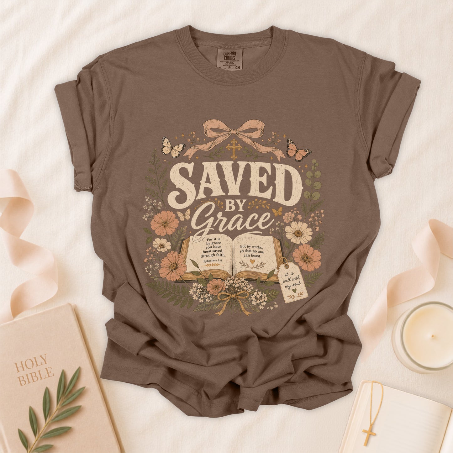 Saved by Grace Christian T-Shirt