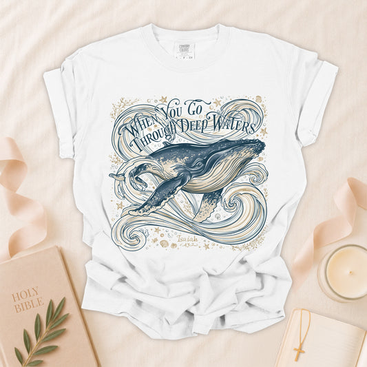 When You Go Through Deep Waters Christian T-Shirt