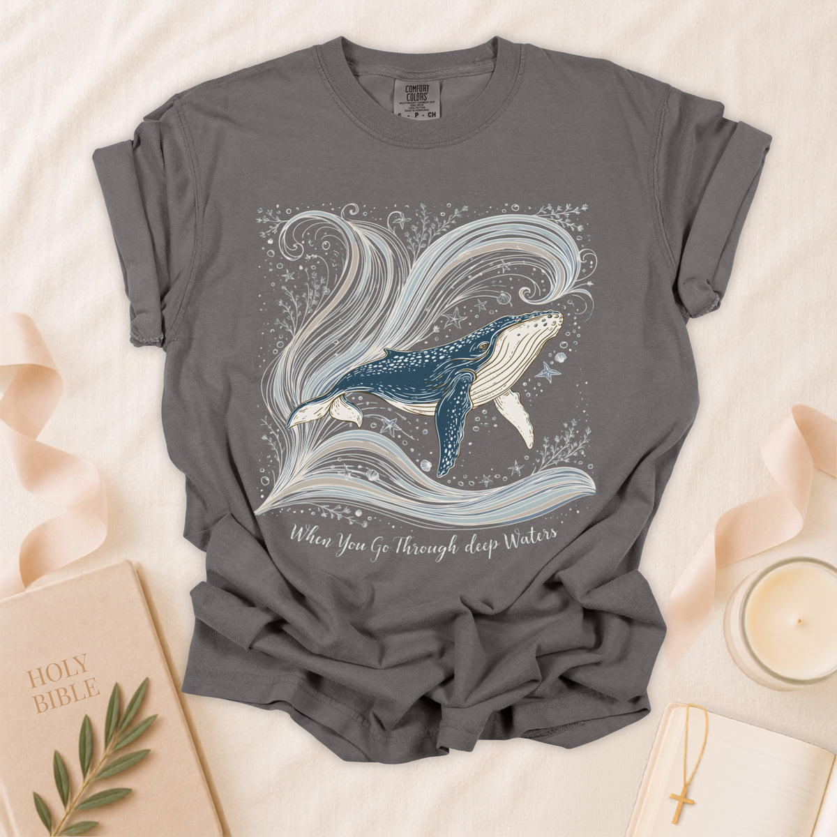 When You Go Through Deep Waters Christian T-Shirt